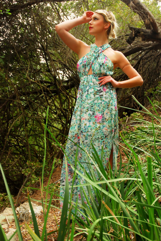 Lovers and Friends Green Floral Flashback Maxi Dress