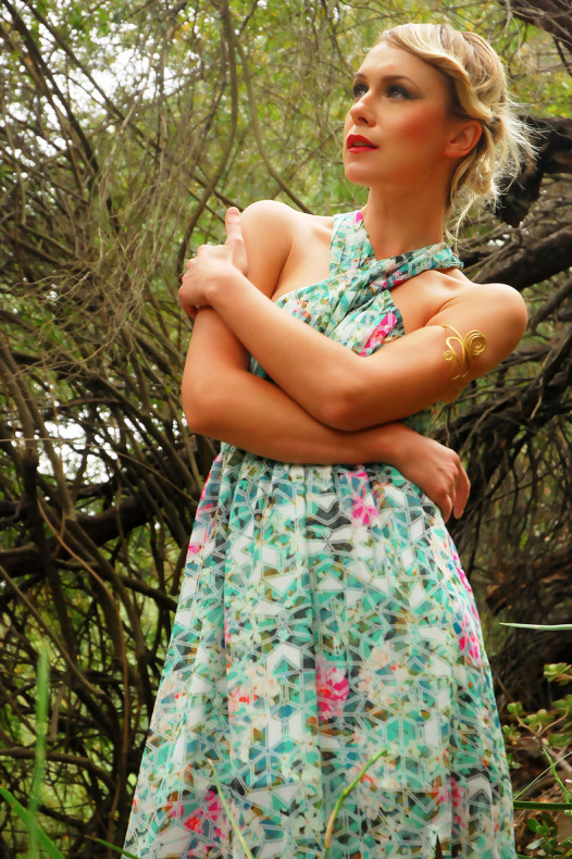Lovers and Friends Green Floral Flashback Maxi Dress