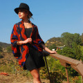 Red Aztec Tribal Cacoon Wrap