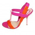 Dior Tricolor “Pulse” T-Strap High Heel Sandal