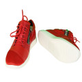 Giuseppe Zanotti Red Leather & Mesh Megatron Sneakers