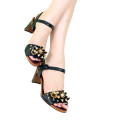 Dolce & Gabbana Keira Iguana Print Leather Sandal