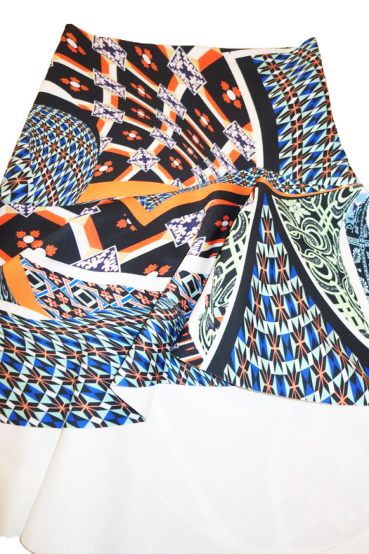 Clover Canyon Asymmetrical Cuban Tile Skirt
